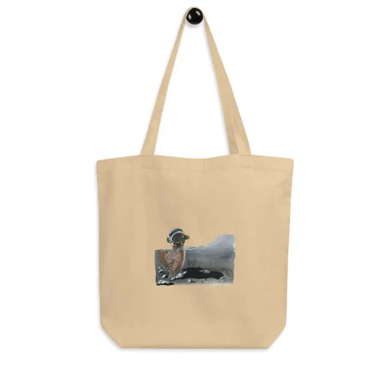 Organic Cotton Tote Bag with a Duck design from Loonar Landing for stylish eco-friendly use