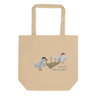 Organic Cotton Tote Bag featuring two birds - Terns Have Tabled