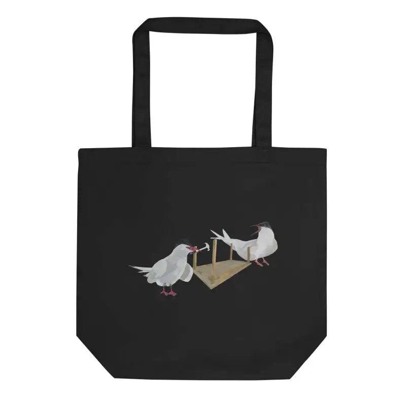 Organic cotton tote bag featuring two white doves