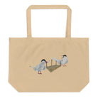 Organic Cotton Tote Bag with Two Birds