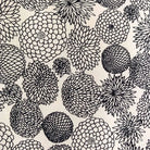 Floral pattern with stylized blooms in black and white on Japanese Chiyogami prints