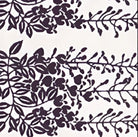 Floral pattern with black silhouettes on white from Japanese Chiyogami hand designed prints