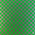 Checkerboard pattern of bright green and textured gray squares in Japanese Chiyogami design