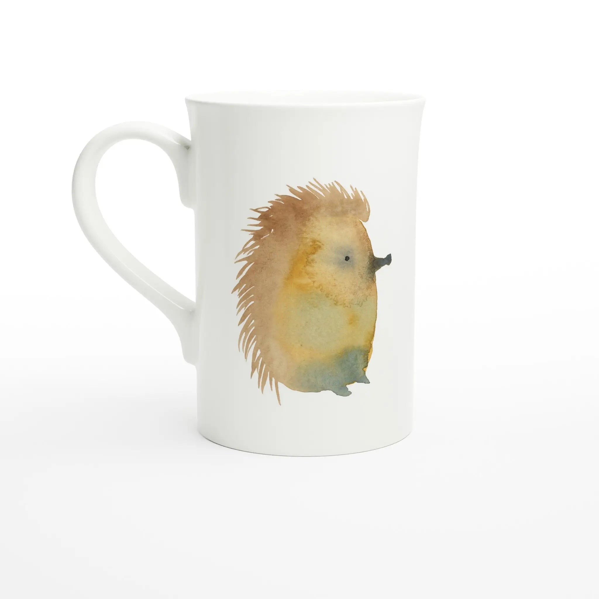 Porcelain Mug with Hedgehog design, perfect for tea or coffee enthusiasts