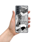 Samsung Case | Graphic Abstract - Black and white patterned phone case held in hand