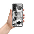 Samsung Case | Graphic Abstract - Black and white iphone case held in hand