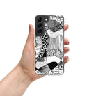 Samsung Case with Graphic Abstract Black and White Pattern