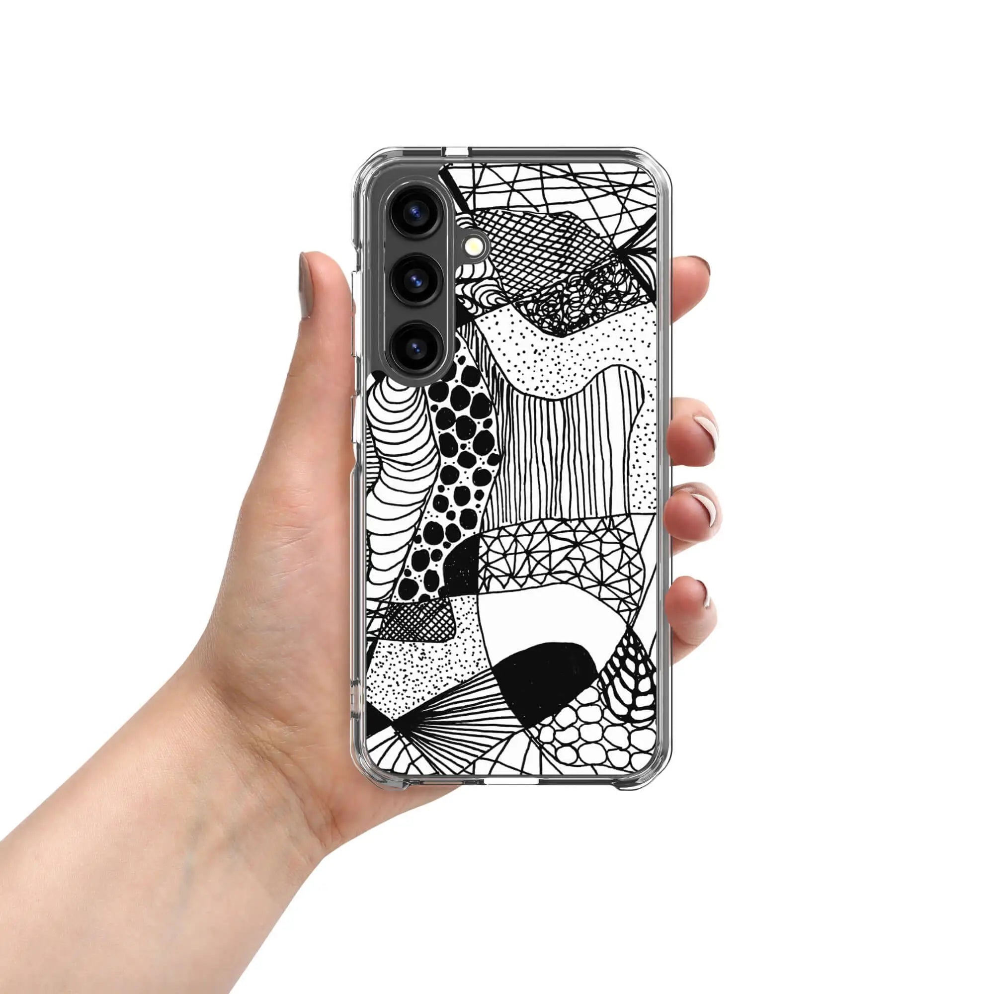 Samsung case graphic abstract iPhone case black white design