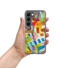 Samsung case with vibrant abstract painting design
