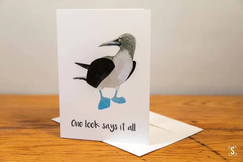 Side Booby - Greeting Card - A5 - One Look Says it All - SQUUSHED
