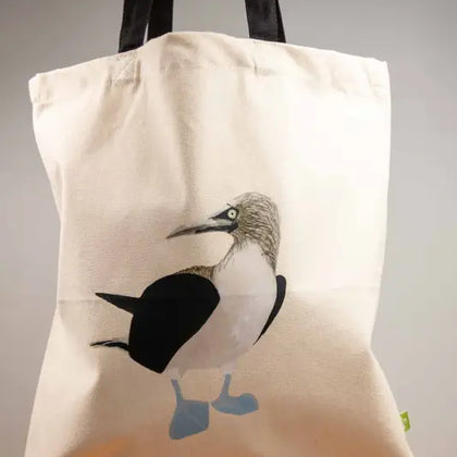 Side Booby - Tote Bag - Organic Cotton - Black Handles - 38cm x 42cm