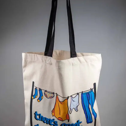 There's Great Drying Out - Tote Bag - Organic Cotton - Black Handles - 38cm x 42cm